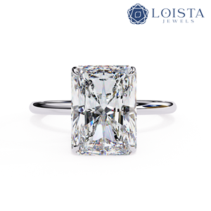 Classic 1.50ct VVS Lab-Grown Emerald Cut Diamond Solitaire Engagement Ring in 14k/18k/9kYellow,white,<b>Pink</b> Gold for Women Model - Product Image 1