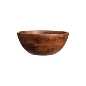 Tazón Grande para Servir de Madera de Mango Hecho a Mano, Acabado Natural, Tazón Rústico de Madera para Frutas y Ensaladas, Vajilla Duradera y Ecológica, Decoración para el Hogar - Product Image 5