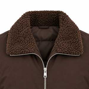 Chaqueta Casual de Invierno para Hombre EXONE INDUSTRIES, con Forro de Sherpa Marrón, Ligera, Gruesa, de Poliéster/Nailon, con Cuello Alto y Cierre, Resistente al Viento - Product Image 5