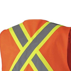 Chaleco de Seguridad Naranja de Alta Visibilidad Clase 2 ANSI, Ropa de Trabajo Reflectante con Bolsillos para Uso en Construcción e Industrial - Product Image 2