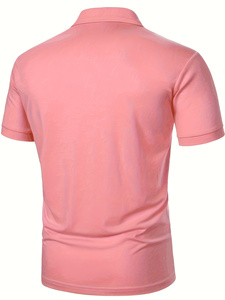 เสื้อโปโลผู้ชายโพลีเอสเตอร์ 100% ขายส่ง ปรับแต่งได้ เสื้อยืดโปโลสำหรับเล่นกอล์ฟ ออกแบบเองได้ เสื้อยืดสไตล์ลำลองแบบเรียบ - Product Image 4