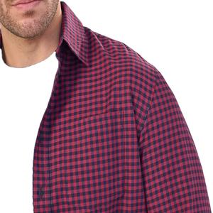 Camisa Casual de Negocios para Hombre, 100% Algodón Transpirable, Teñida con Hilo, Corte Regular, Manga Larga, Botones, Cuadros, Cuello Casual, con Bolsillo - Product Image 6