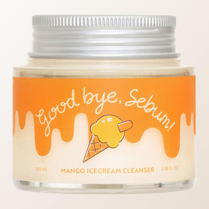 Produits de soin de la peau coréens K-Beauty Juicy Lab Goodbye Sebum Mango Ice Cream Cleanser 100ml Fabriqué en Corée - Product Image 2