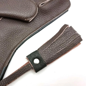 Custom Genuine Leather Thermal Touchscreen Eco-Friendly Breathable Falconry Gloves Forest Eagle Winter Party - Product Image 5