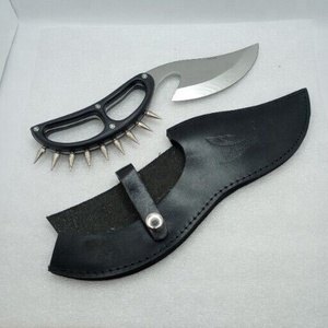 Cheap Price Hot Selling Hunting Knife Full Tang Carbon Steel Outdoor Camping Knife Plastic Handle knife with Leather Sheath