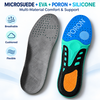 Semelles intérieures sportives en tissu suédé EVA TPU PORON pour femmes, absorption des chocs, soutien de la voûte plantaire, pour la course, la marche et le travail – Vente en gros usine