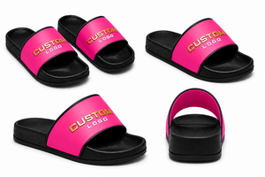 Sandalias Personalizadas con Logotipo, Color Rosa y Negro, Punta Abierta, Suela de EVA Antideslizante, Sandalias de Verano a la Moda - Product Image 5
