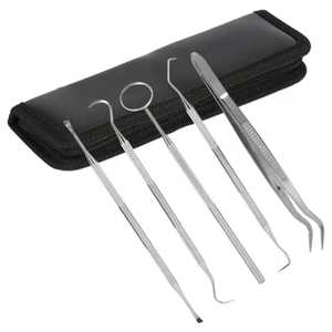 ชุดตรวจฟัน SEVMEK INSTRUMENTS ขายดี ชุดอุปกรณ์ตรวจฟันด้ามจับพลาสติกสีเงิน พร้อมกระจกตรวจฟันสแตนเลส สำหรับตรวจคราบหินปูน - Product Image 2