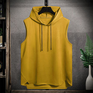 Chaleco de manga corta de secado rápido para hombre para 2024 verano negro gris camiseta GYM Tank Top camisetas con sudaderas con capucha ropa de moda de gran tamaño 4XL - Product Image 3