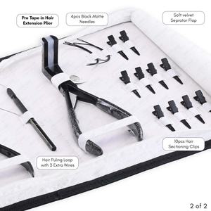 Le meilleur kit d'outils pour les extensions de cheveux comprenant un dissolvant de microbilles et un peigne à aiguilles de type C. - Product Image 6