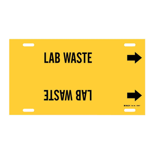 Marcador de Tuberías Brady LAB WASTE Snap-On para Tuberías de Residuos de Laboratorio - Product Image 2