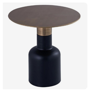 Premium Quality <b>Round</b> Metal Coffee <b>Table</b> with Black Base and Bronze Top for Living Room Hotel Outdoor Decorative Center <b>Table</b> - Product Image 1