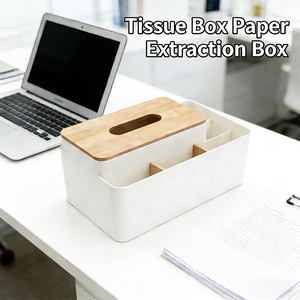 <strong>2026</strong> Multifunctional <strong>tissue</strong> Box Plastic Bamboo Storage Customized <strong>color</strong> Home Living Room Bedroom Desktop Organizer - Product Image 6