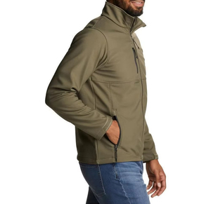 Veste softshell slim fit de fabrication professionnelle, vêtement décontracté pour usage extérieur, couleurs contrastées pour hommes. - Product Image 4