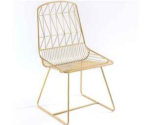 Silla Dorada Contemporánea de Acero Inoxidable, Resistente, para Sala de Estar, Sillas al por Mayor - Product Image 3