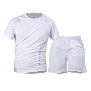 Ensemble 2 pièces homme couleur unie sur mesure 2026 – T-shirt et short d'été – Prix usine de gros - Product Image 5