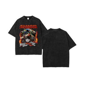 เสื้อยืดทรงบ็อกซี่ลำลองสำหรับผู้ชาย ผ้าฝ้าย 100% น้ำหนักเบา รับสกรีนโลโก้ตามแบบ บริการ OEM ผ้าถักลาย - Product Image 5