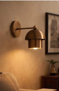 Mushroom Brass <b>Wall</b> <b>Sconce</b> | Art Deco <b>Light</b> | Vintage Retro Handmade Mushroom Lamp Fixture for Home Office - Product Image 2
