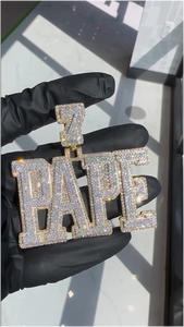 Joyería Hip Hop para Hombre, Colgante Personalizado con Letras, Plata de Ley 925, Diamante Moissanita VVS, Número, Nombre, Inicial, Logotipo - Product Image 5