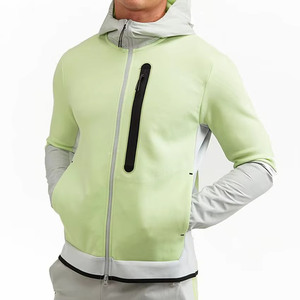 Ensemble de survêtement technique à capuche pour homme, coupe ajustée, avec fermeture éclair, idéal pour le fitness et l'entraînement en extérieur – Nouveauté - Product Image 4