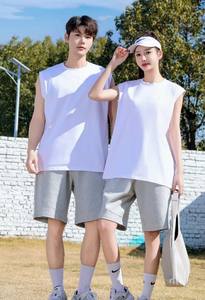 Camiseta sin mangas de algodón 100% para hombre, diseño holgado, borde sin rematar, chaleco de punto, informal, sin mangas, ecológico, anti-UV, cuello redondo, secado rápido - Product Image 4