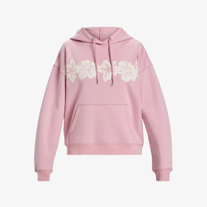 Sudadera con Capucha Rosa para Mujer, Estampado Floral, Felpa, Corte Regular, Informal, para Primavera - Product Image 1
