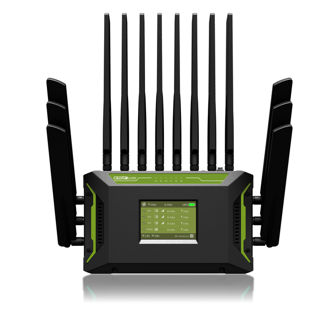 Industrial 5G Multi SIM Card Aggregation Router LTE Link Bonding Load Balancing Gigabit WiFi Router for Live Streaming