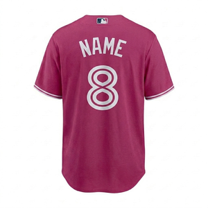 Wholesale Custom Sublimated pink Baseball Jersey Men quick dry lightweight Breathable Athletic fit Sports Wear softball jersey - Product Image 2