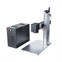 Máquina de Grabado Láser de Fibra Portátil con Pantalla de Cámara CCD y Fuente Láser JPT de 30W 60W