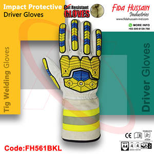 Gants de conducteur personnalisés de protection contre les chocs de qualité supérieure pour un usage quotidien 2024 gants de conducteur en gros gants en cuir du Pakistan - Product Image 2