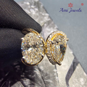 Anillo de Diamantes con Engaste de Oro Amarillo Sólido de 18k de Primera Calidad, Certificado por IGI, Elegante Anillo de Compromiso para Uso Diario y Ocasiones Especiales - Product Image 1