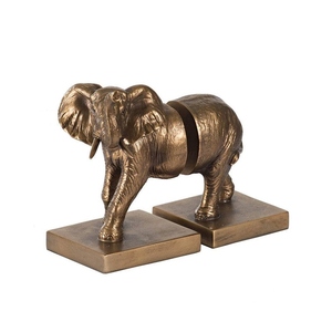 Modern design abstract cast aluminum human figurine bookend set gold finish metal decorative <b>book</b> holder reading man sculpture - Product Image 4