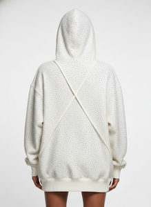 Sudadera con Capucha para Hombre con Pedrería, Personalizada, de Felpa Francesa de 480 g/m², Lavado Ácido, Corte Holgado, Estilo Urbano OEM - Product Image 3
