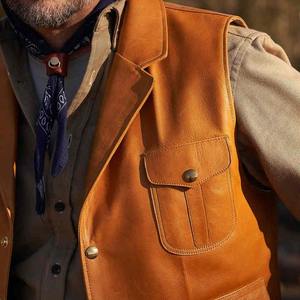 Gilet de moto en cuir personnalisé pour hommes - Gilet de sécurité professionnel pour la course, coupe-vent, grande taille, imperméable, respirant, OEM - Product Image 4