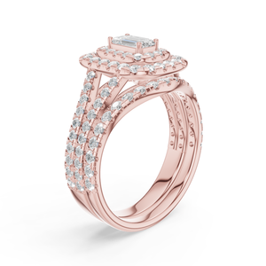 Bague de fiançailles pour femme en argent 925, sertie d'un diamant synthétique de laboratoire taille brillant, couleur E, certifiée EGL, collection de luxe pour mariage - Product Image 5