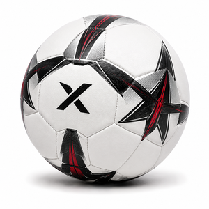 Ballon de football personnalisé X, blanc, noir, rouge, logo X, ballon de football professionnel pour match |   OEM ODM |   Fabricant |   Design haut de gamme - Product Image 2