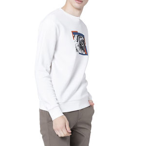 เสื้อฮู้ดดี้ป้องกันแบคทีเรีย ราคาสมเหตุสมผล พิมพ์ลายโลโก้ด้านหน้า เสื้อสเวตเชิ้ตคอกลม พิมพ์ลายสกรีน แฟชั่นทันสมัยสำหรับผู้ชาย เสื้อสเวตเชิ้ตพิมพ์ลายสกรีน - Product Image 4