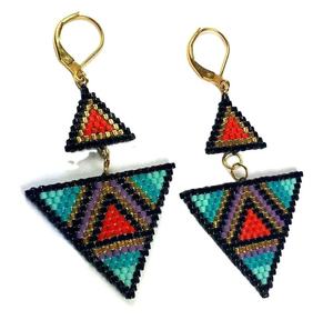 Boucles d'oreilles en perles de céramique faites à la main, multi-perles, bijoux de fête pour femmes, fournisseur à prix avantageux - Product Image 3