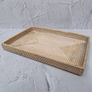 Hand Woven <b>Cheap</b> Price High Quality Rattan Bamboo Rectangle <b>Basket</b> Seagrass Trays - Product Image 6