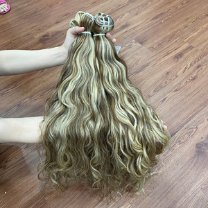 Extensions de cheveux naturels ondulés en trame, couleur piano, double épaisseur, fournisseur de premier plan - Product Image 4