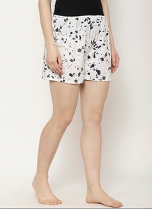 Shorts Estampados para Mujer, Cintura Media, Elásticos, de Punto, de Algodón, Transpirables, Corte Regular Informal - Product Image 4