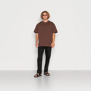 T-shirts en jersey unisexe 100 % coton 220 GSM, imprimés, surdimensionnés, respirants, extensibles, grandes tailles, avec logo personnalisé, haute qualité - Product Image 3