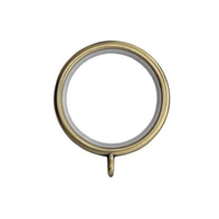 Anneaux de rideau métalliques silencieux de qualité supérieure avec doublure intérieure en nylon, glisse fluide, robustes, en laiton antique, pour rideaux à œillets