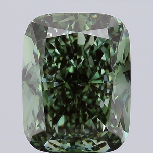 14.54 Ct <b>Cushion</b> Cut Lab Grown Diamond Fancy Vivid Green SI1 IGI Certified CVD Loose Diamond Wholesale for Jewelry Making - Product Image 1