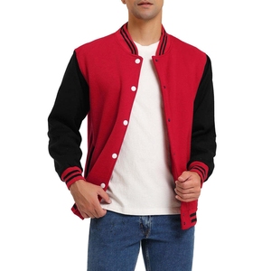แจ็คเก็ต Letterman แบบ OEM สำหรับผู้ชาย ผ้าขนสัตว์ผสม แจ็คเก็ต Varsity Bomber ปักโลโก้ ติดกระดุมแป๊ก สตรีทแวร์ แจ็คเก็ต Varsity แบรนด์ส่วนตัว - Product Image 4