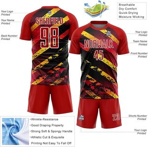 Ensemble de maillot et short de football personnalisé pour hommes, jeunes et femmes, uniforme de football d'équipe personnalisé - Product Image 3