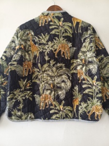 Veste en coton matelassée patchwork : Manteau réversible bohème - Product Image 6