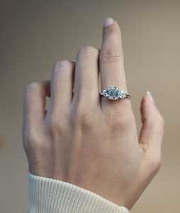 1.60 CT Emerald Cut Lab Grown <b>Diamond</b> <b>Ring</b> in 18K Gold | IGI Certified Luxury Engagement Wedding <b>Ring</b> | Elegant Bridal Jewelry - Product Image 3