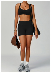 Conjunto de Yoga sin Costuras de Alto Impacto para Mujer, Bra Deportivo y Leggings o Shorts, Ropa de Gimnasio, Conjunto Deportivo a Juego, Fabricación Personalizada - Product Image 2