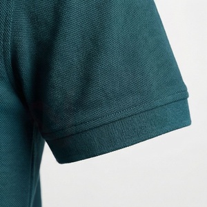 Polo à manches courtes pour homme en coton piqué, décontracté, respirant, coupe classique, design uni tricoté - Product Image 6